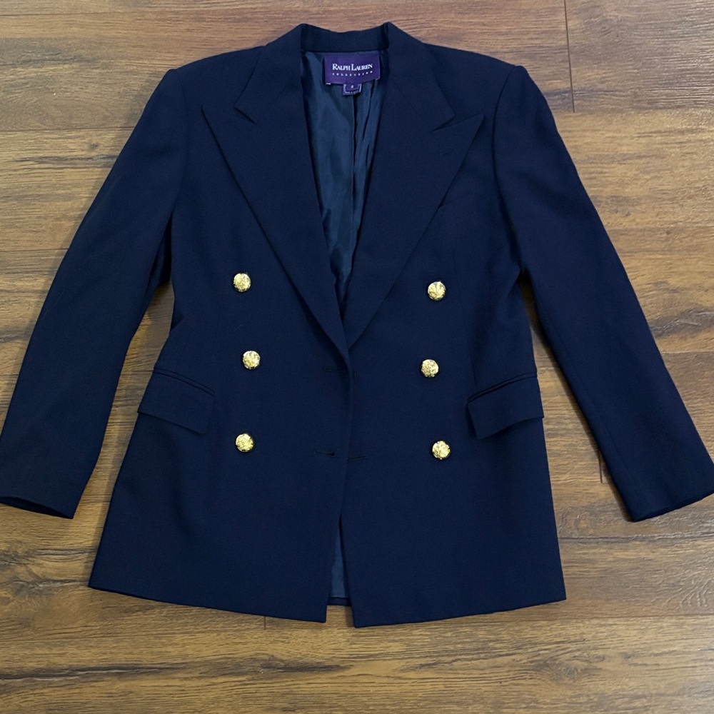 Ralph Lauren Midnight Blue Blazer with Gold Accents